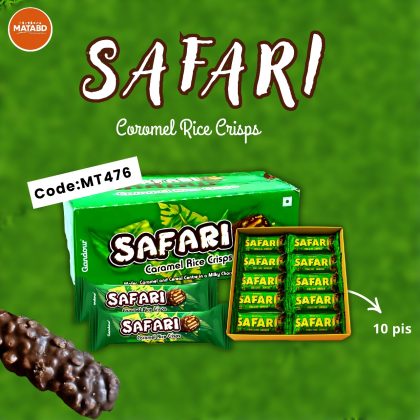 Safari Caramel Rice Crisps – 10 Pieces Pack